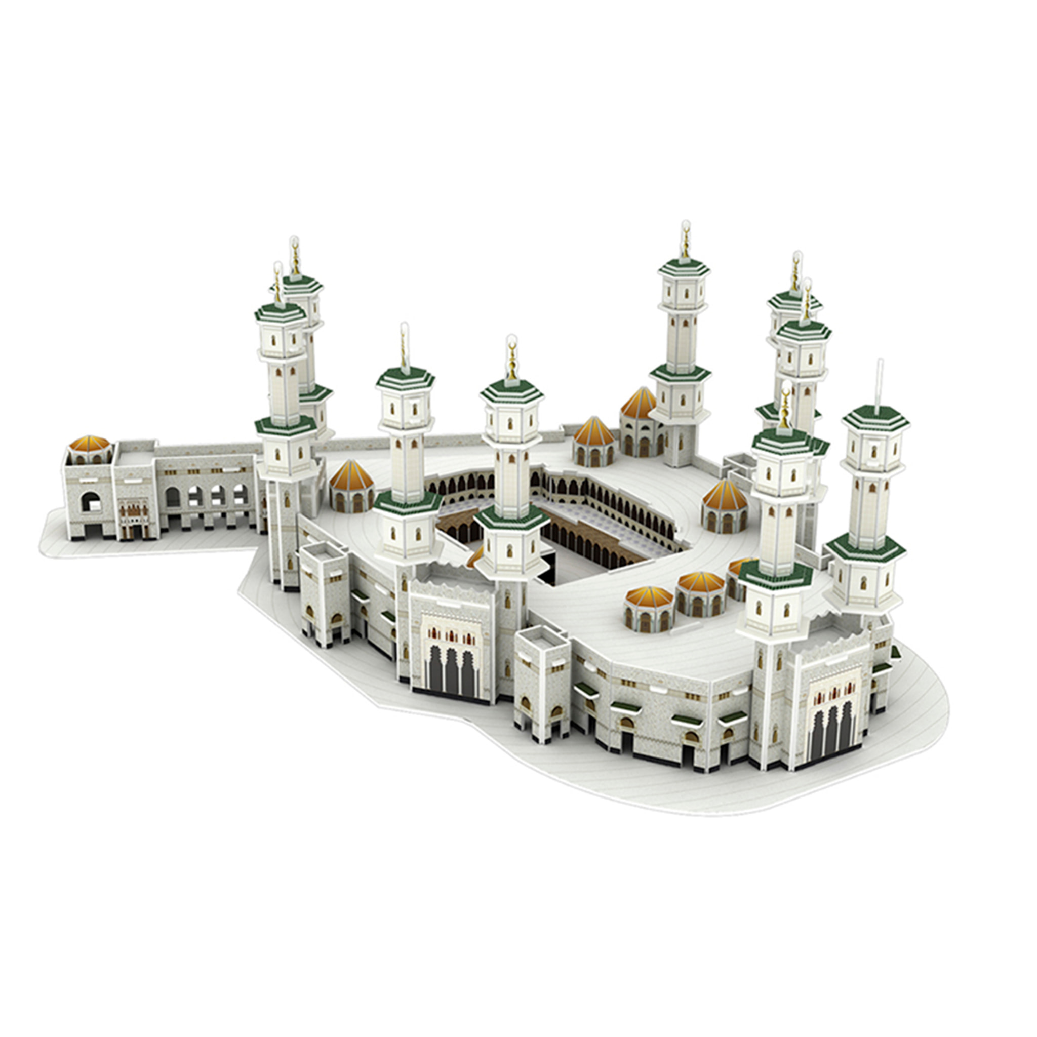 Puzzle 3D in cartone della Grande Moschea della Mecca. 150 pezzi.