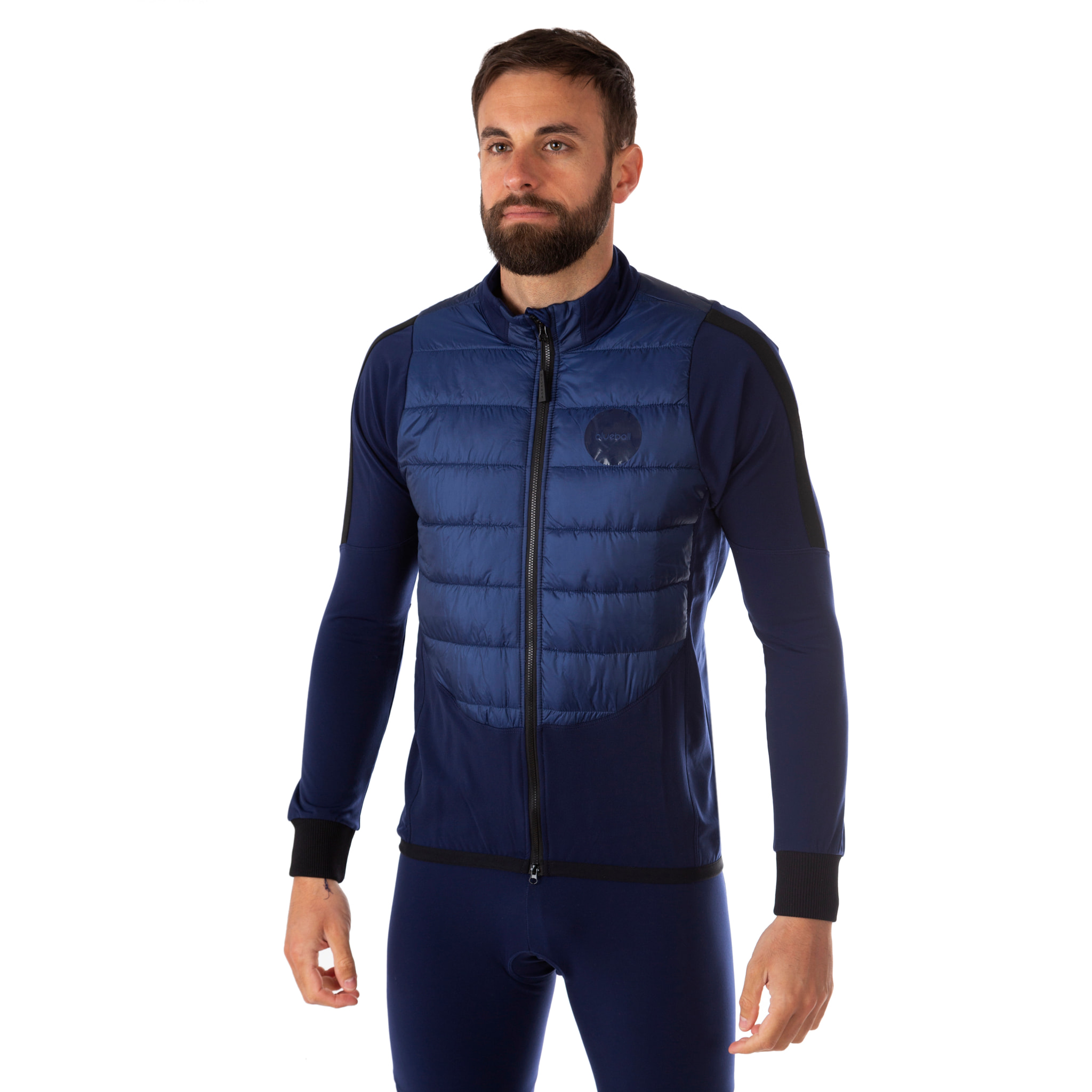 Giacca da ciclismo a maniche lunghe da uomo, blu navy