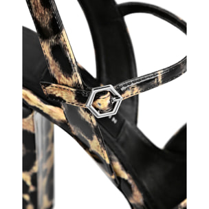 PHILIPP PLEIN Sandals High Heels LEOPARD