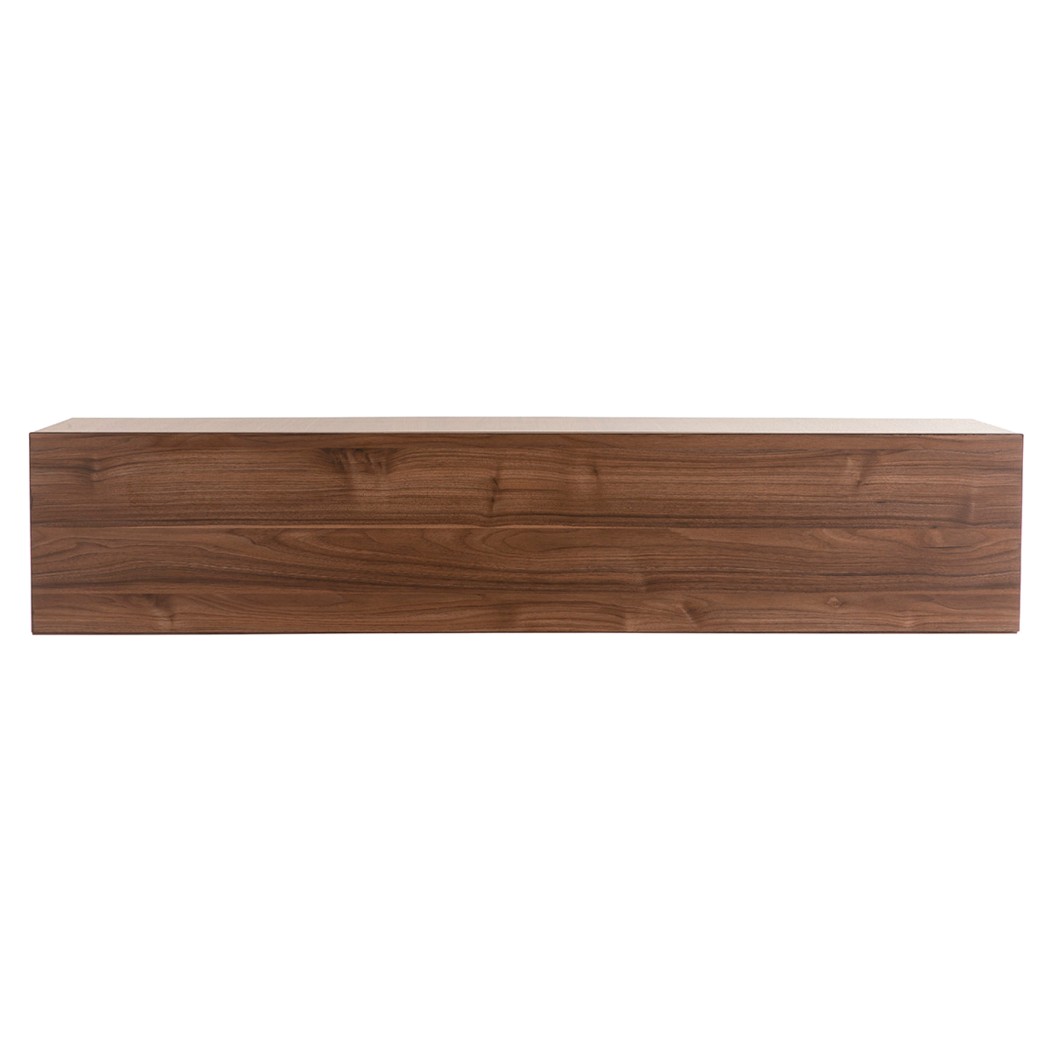 Élément mural TV horizontal finition bois foncé noyer L137.5 cm ETERNEL