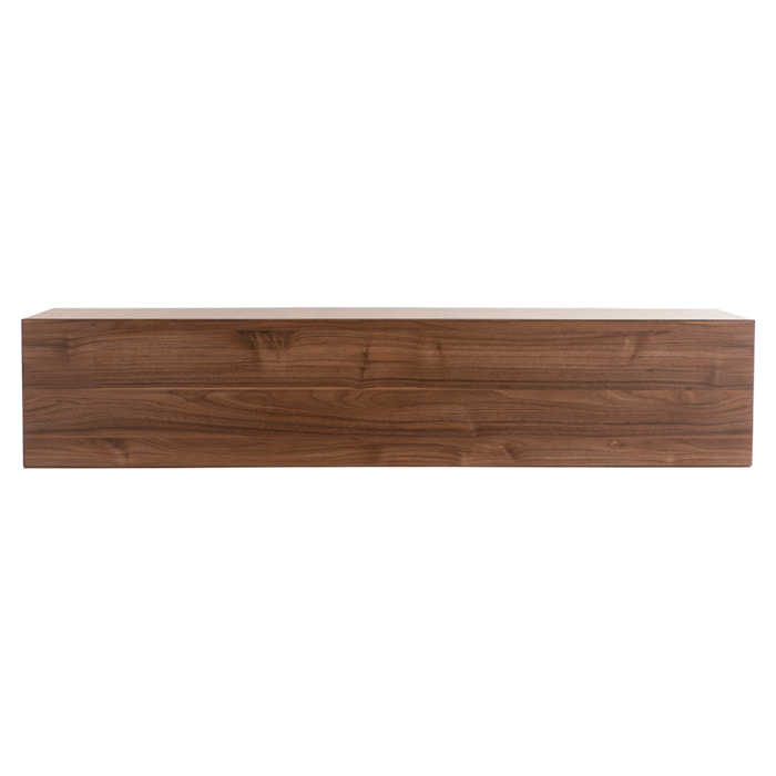 Élément mural TV horizontal finition bois foncé noyer L137.5 cm ETERNEL