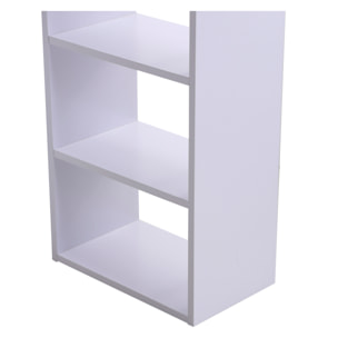 Bureau informatique table multi-fonctions 3 tiroirs 2 étagères dim. 120L x 49l x 72H cm MDF blanc