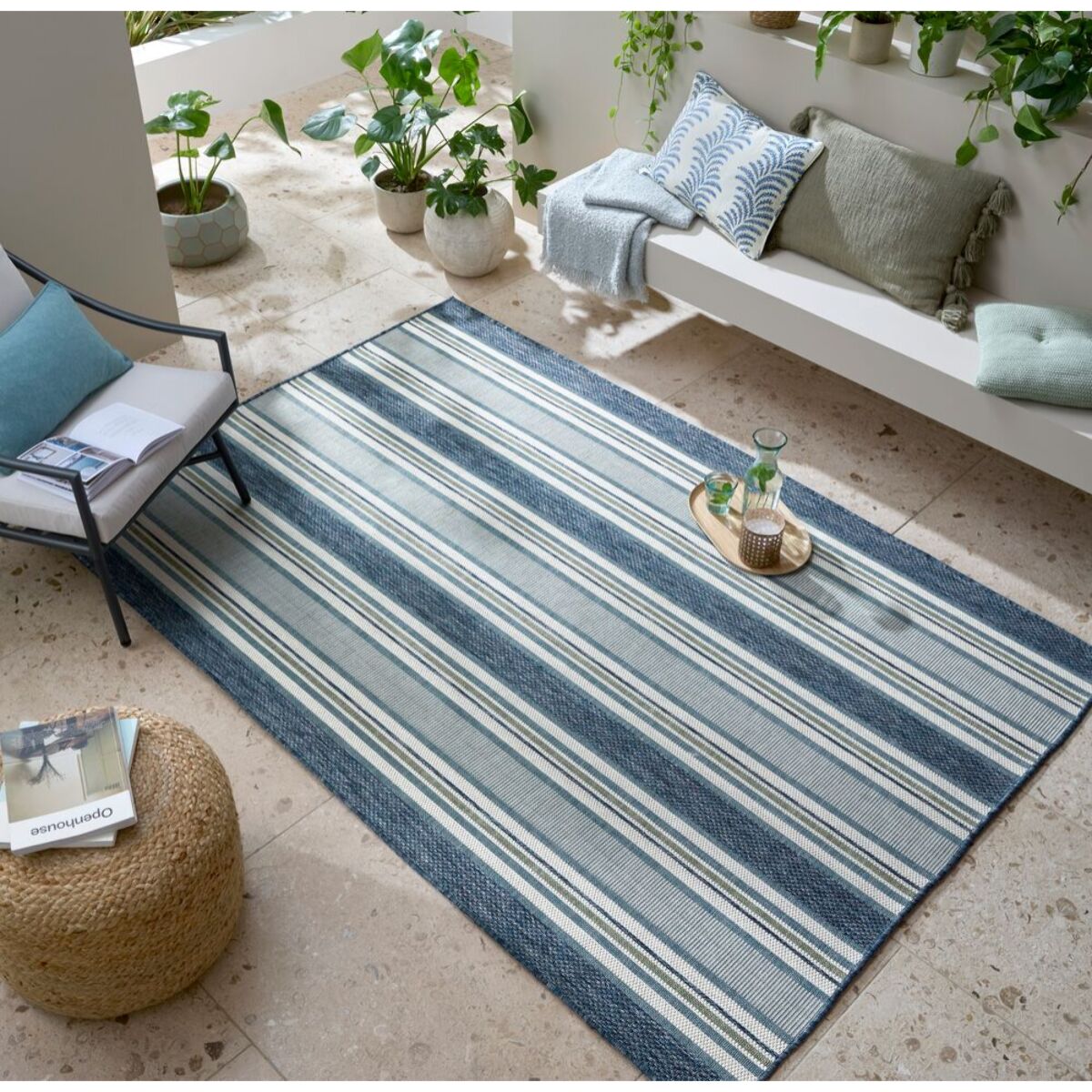 Tapis extérieur ROMA Bleu