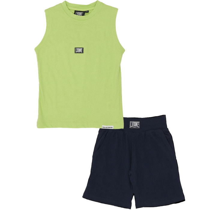 Conjunto niño camiseta sin mangas Fight Fluo y bermudas