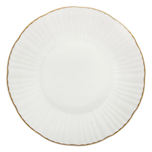 Lot de 6 assiettes creuse Daphné ronde D.20,5cm blanc