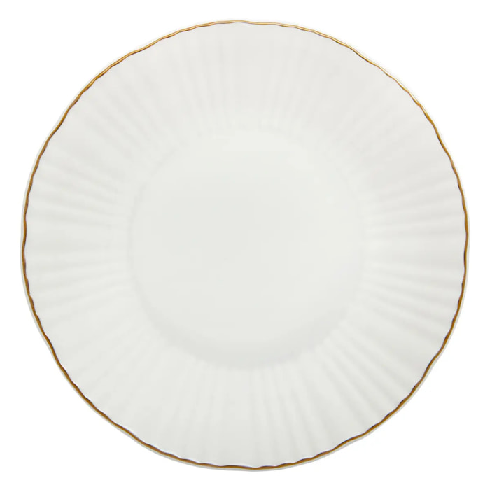 Lot de 6 assiettes creuse Daphné ronde D.20,5cm blanc