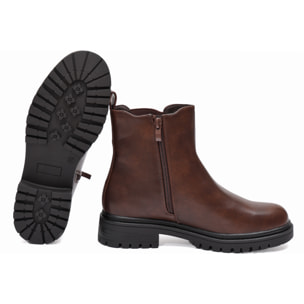 Stivaletto in simil pelle con fascia elastica