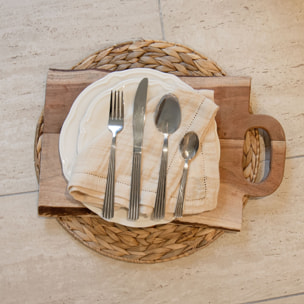 Lot de 6 cuillères de table en acier inoxydable  LOUISE