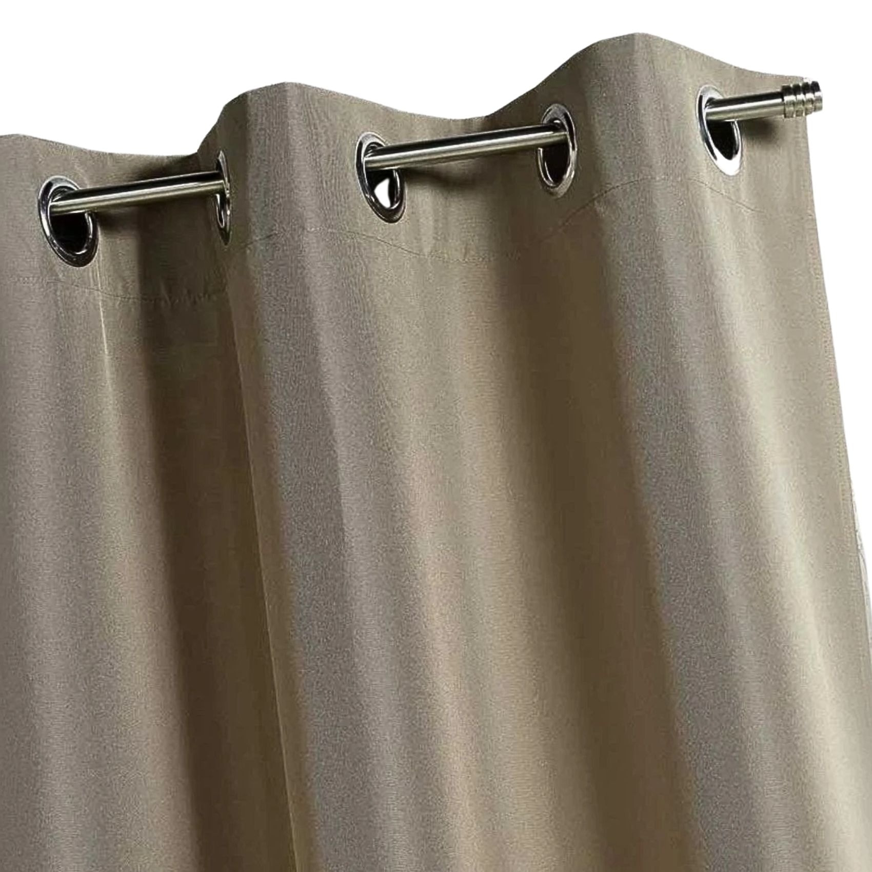 Rideau d'extérieur en tissu déperlant - Taupe