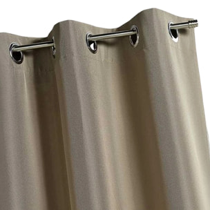 Rideau d'extérieur en tissu déperlant - Taupe