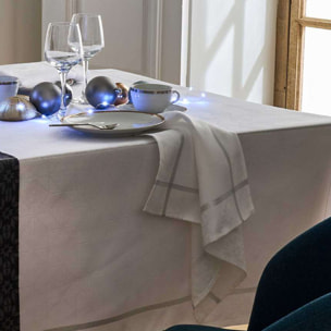 Serviette de Noël brodée - Blanc