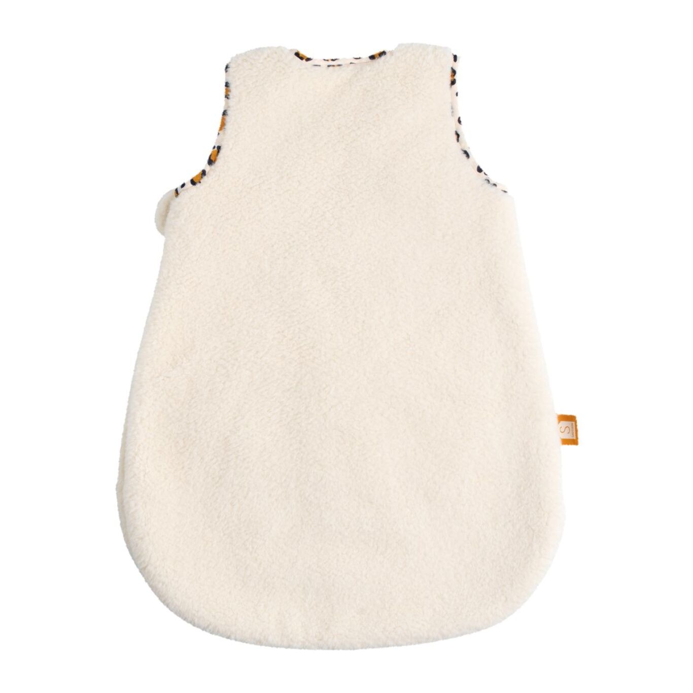 Gigoteuse bébé naissance hiver en sherpa et détails léopard