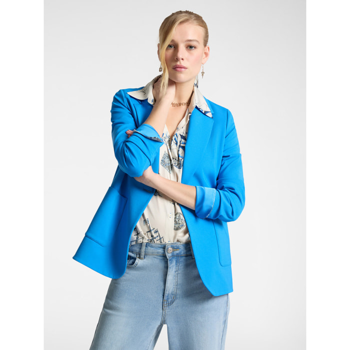 Elena Mirò - Blazer in punto Milano - Azzurro
