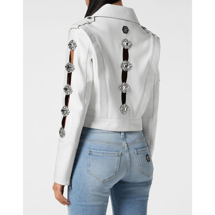 PHILIPP PLEIN Leather Biker