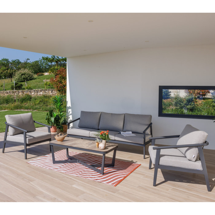 Salon de jardin en aluminium - 5 places - FONTANA