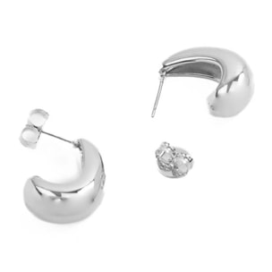 Pendientes Lux by Lux acabadoss en rodio