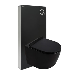 Glass pack WC bâti-support avec plaque de commande + WC suspendu Ceramia sans bride avec abattant SoftClose (STGLBCEPXBMT01-FR)