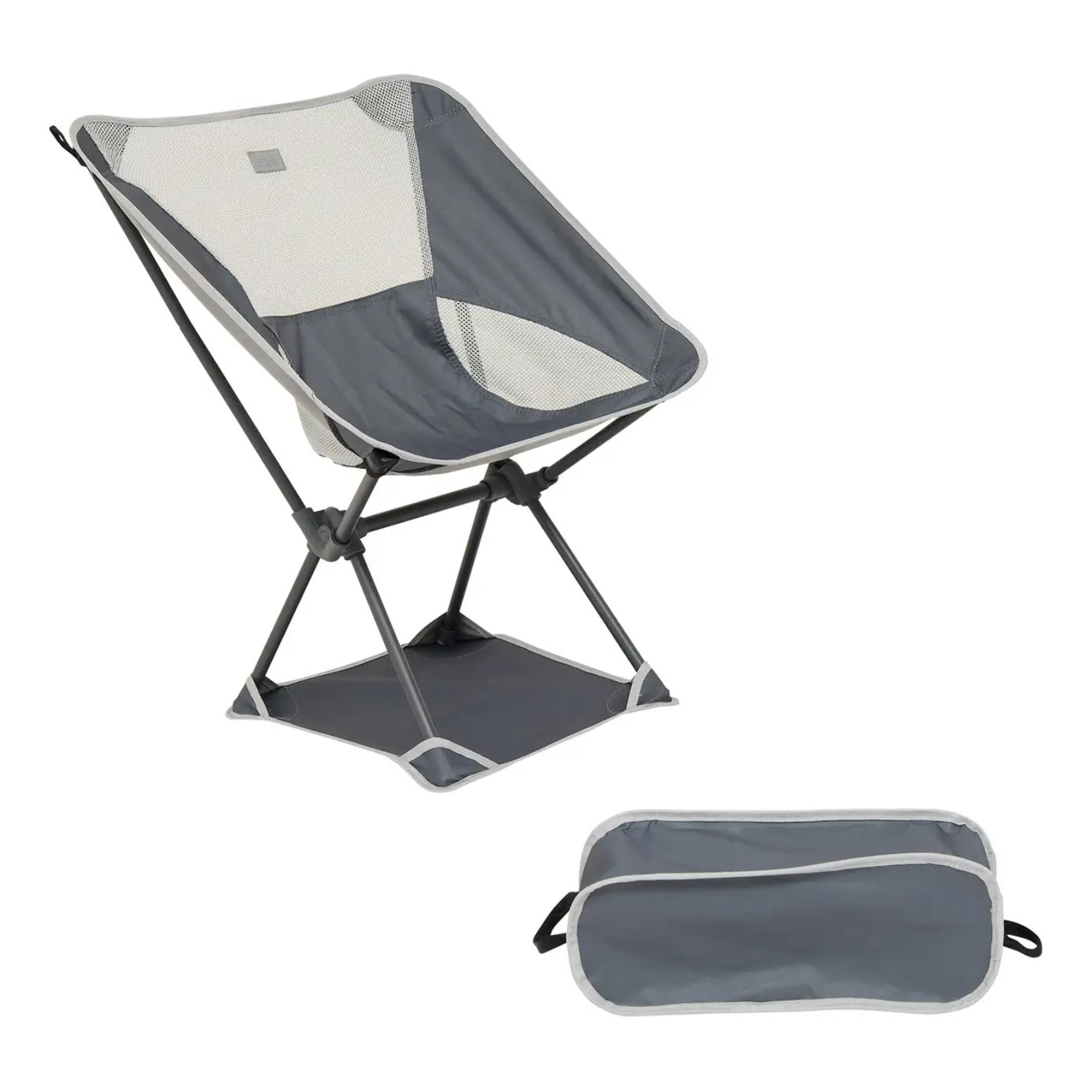 Chaise camping pliable gris