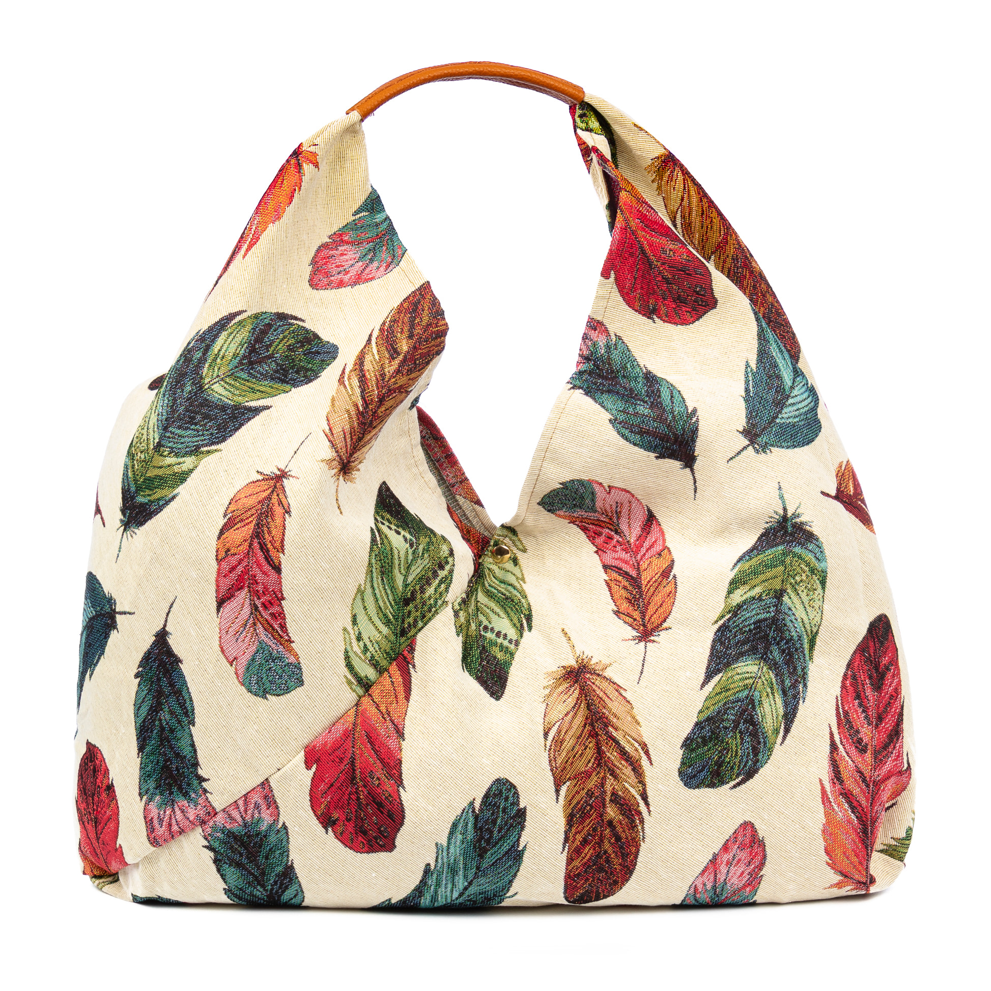Banzi borsa shopper in cotone, con manico in pelle. Design esclusivo.