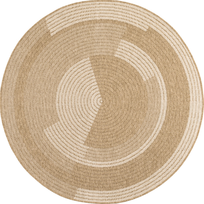 Nature - tapis effet jute blanc