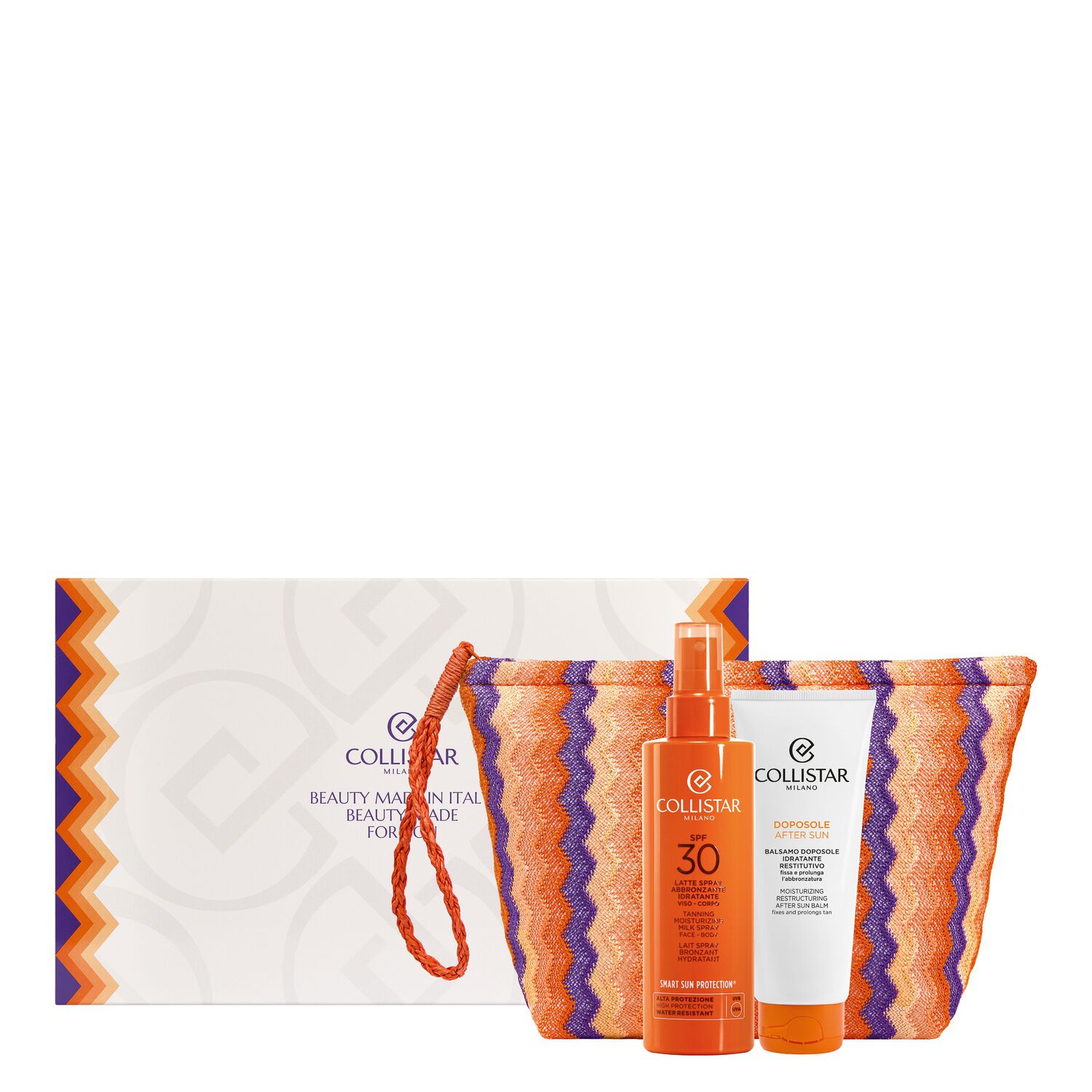 Beauty Made For You - Coffret Lait Spray Bronzant Hydratant Visage-Corps SPF30 200ml + Crème Après-Soleil Superhydratante Régénérante 100ml