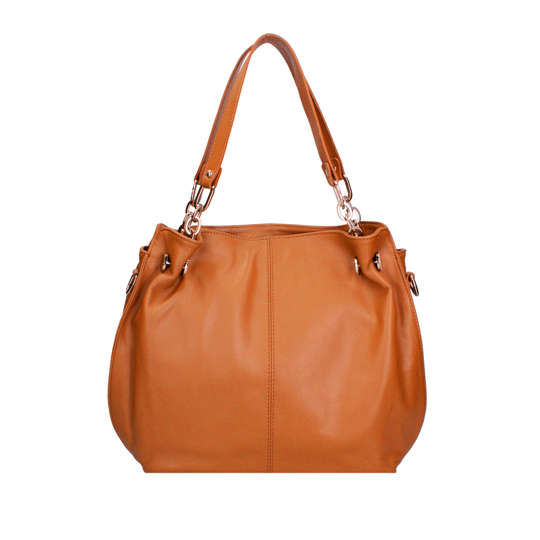 Borsa a spalla da Donna Charlotta in Vera Pelle Made in Italy 30x38x12 cm