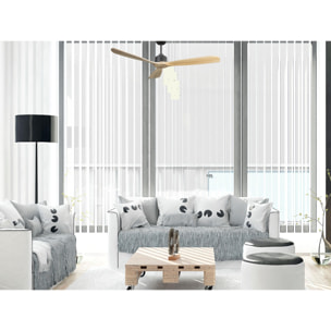 Ventilador de techo Reversible Termostato Wifi Motor DC Techos Inclinados Mando a Distancia Hypersilence Memoria FullWood FolegandrosD166C0365233 PURLINE