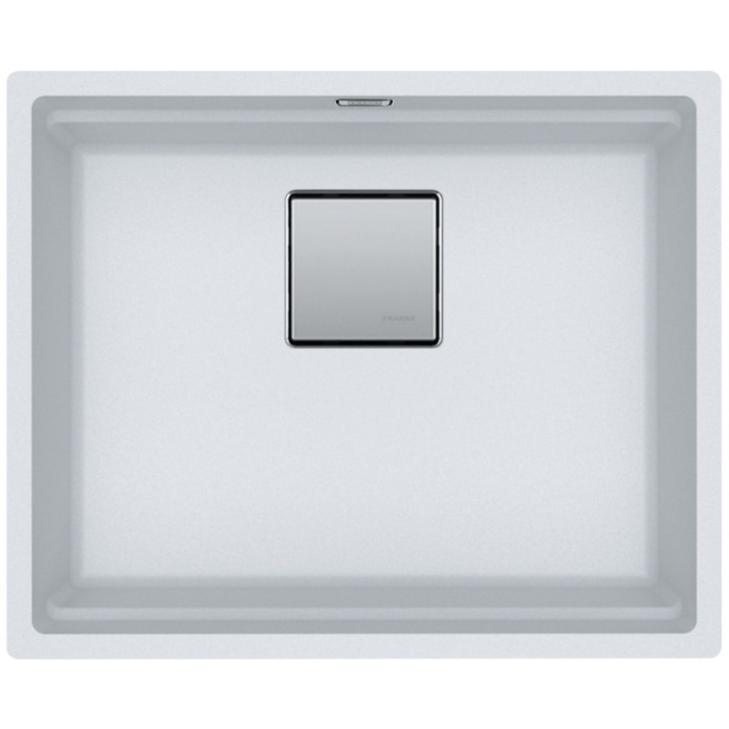 Set Kubus Evier sous plan 56x46cm Fragranit+, Blanc Glace + Mitigeur Grohe Monocommande SuperSteel (125.0512.506-DC1)