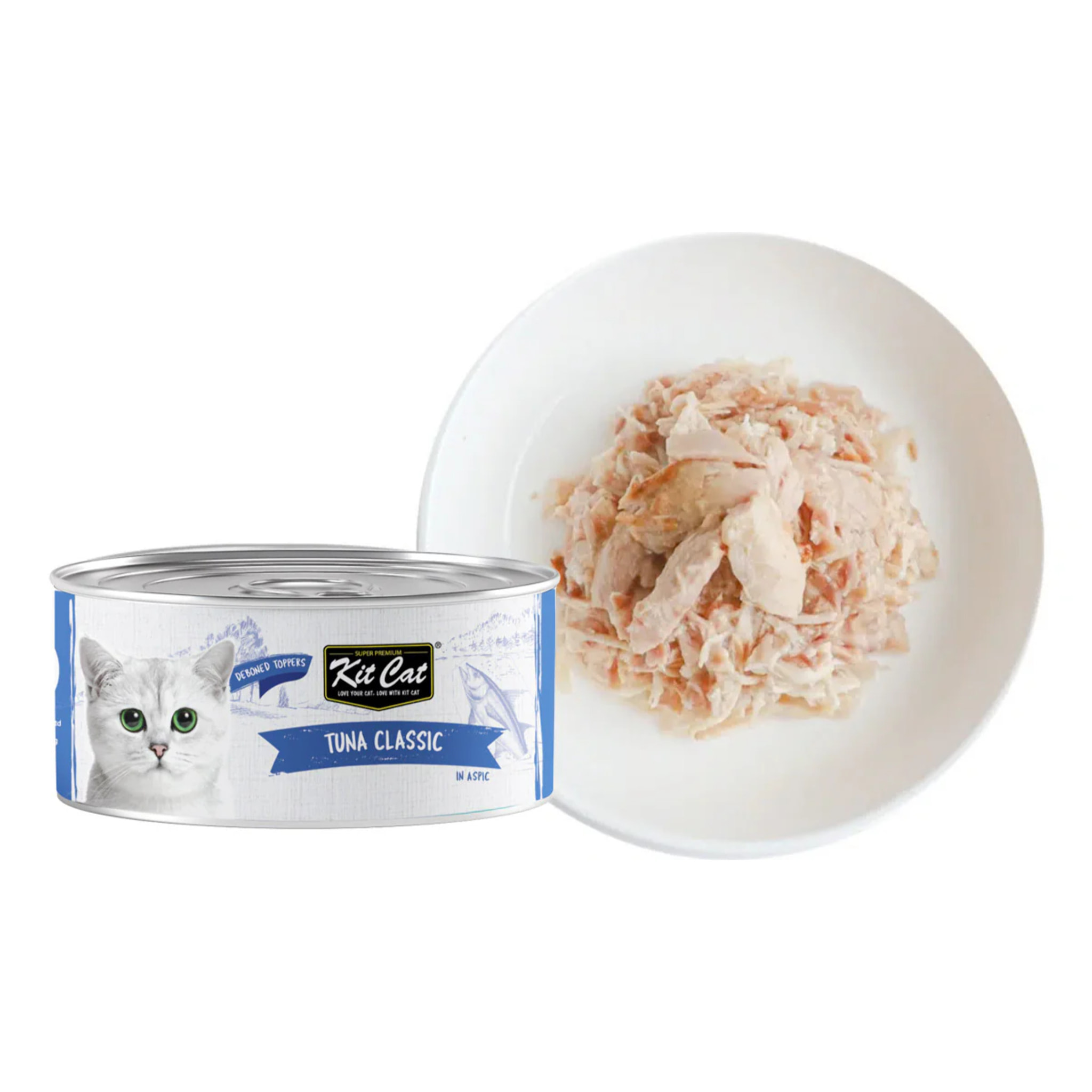 Kit Cat Lata Toppers - Atún & Katsobushi 80 g Comida húmeda para gatos en gelatina