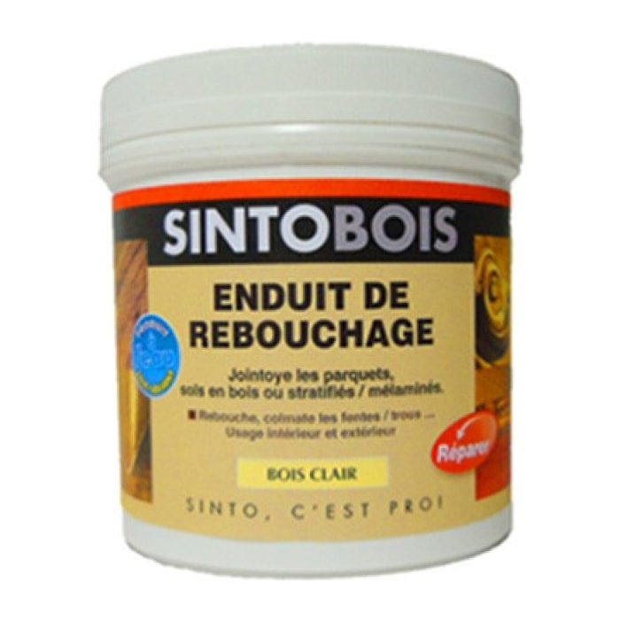 Enduit de rebouchage Bois Clair SINTO - 450g - 34781