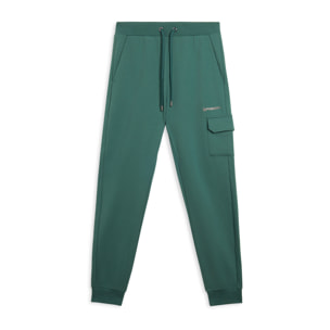 Pantaloni in felpa con tasca cargo e fondo a polsino