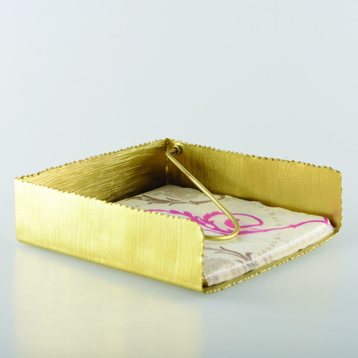 Porte-serviettes doré mat