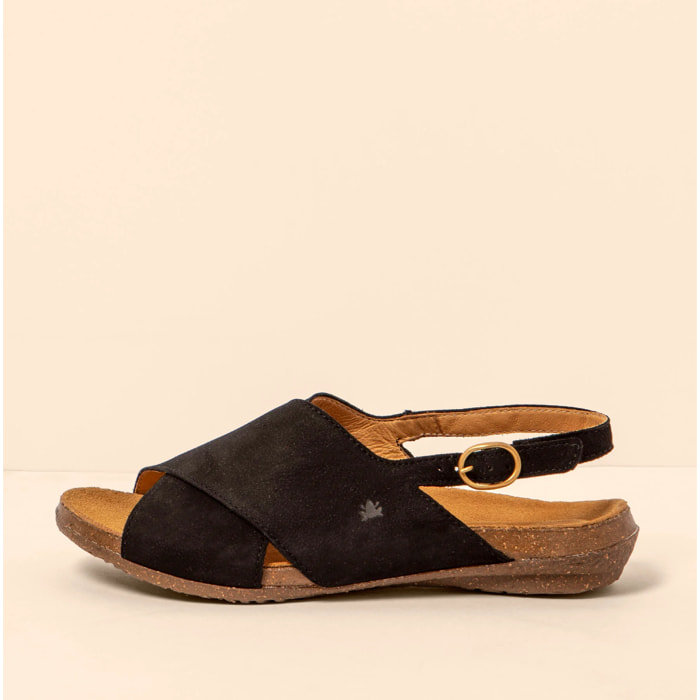 Sandalias N5558 NOBUCK LAVADO BLACK / WAKATAUA color Black