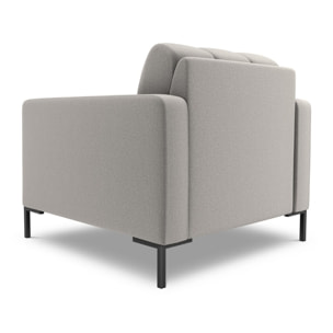 Fauteuil "Bali" en tissu structurel gris clair