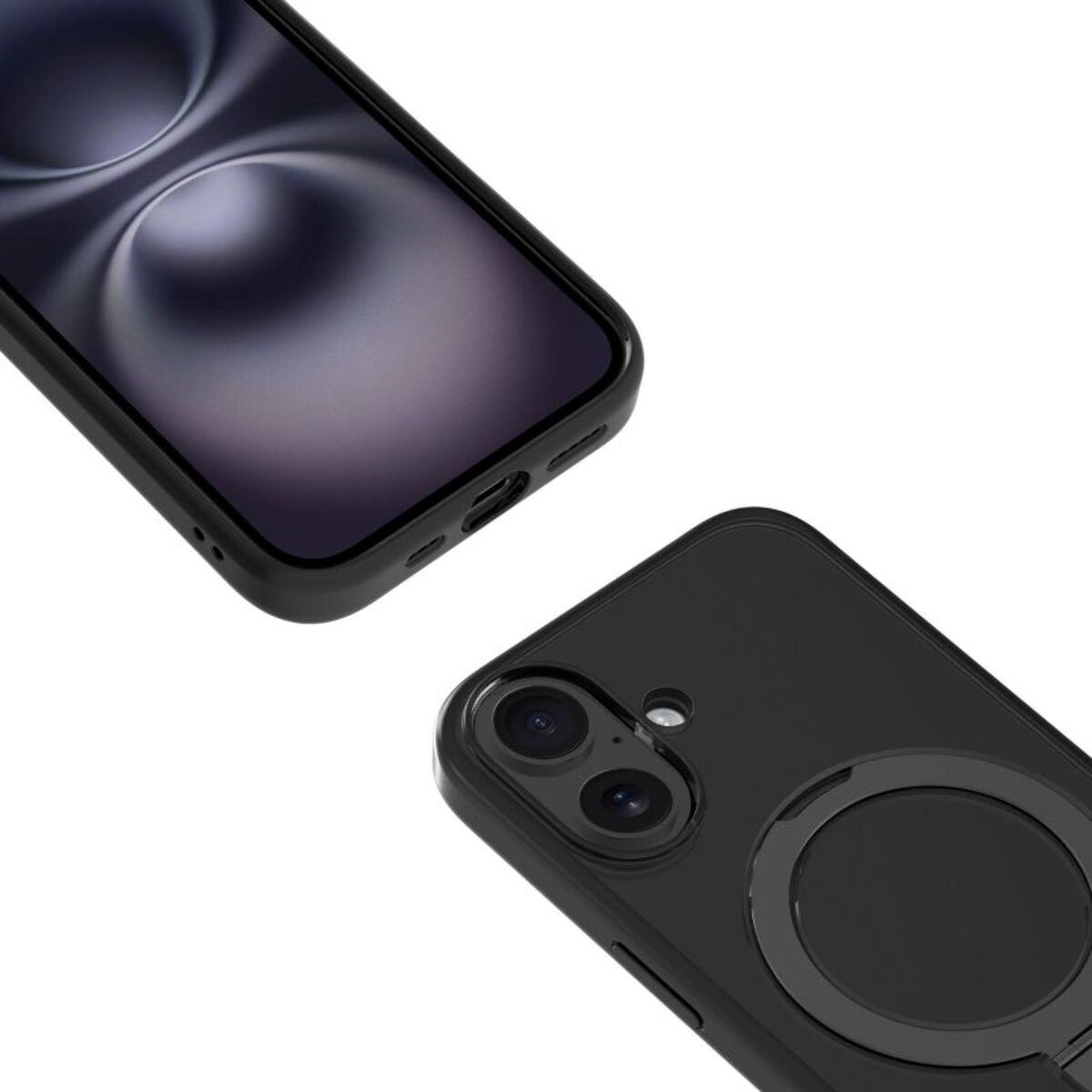 Coque ADEQWAT iPhone 17 Magnétique Stand Noir