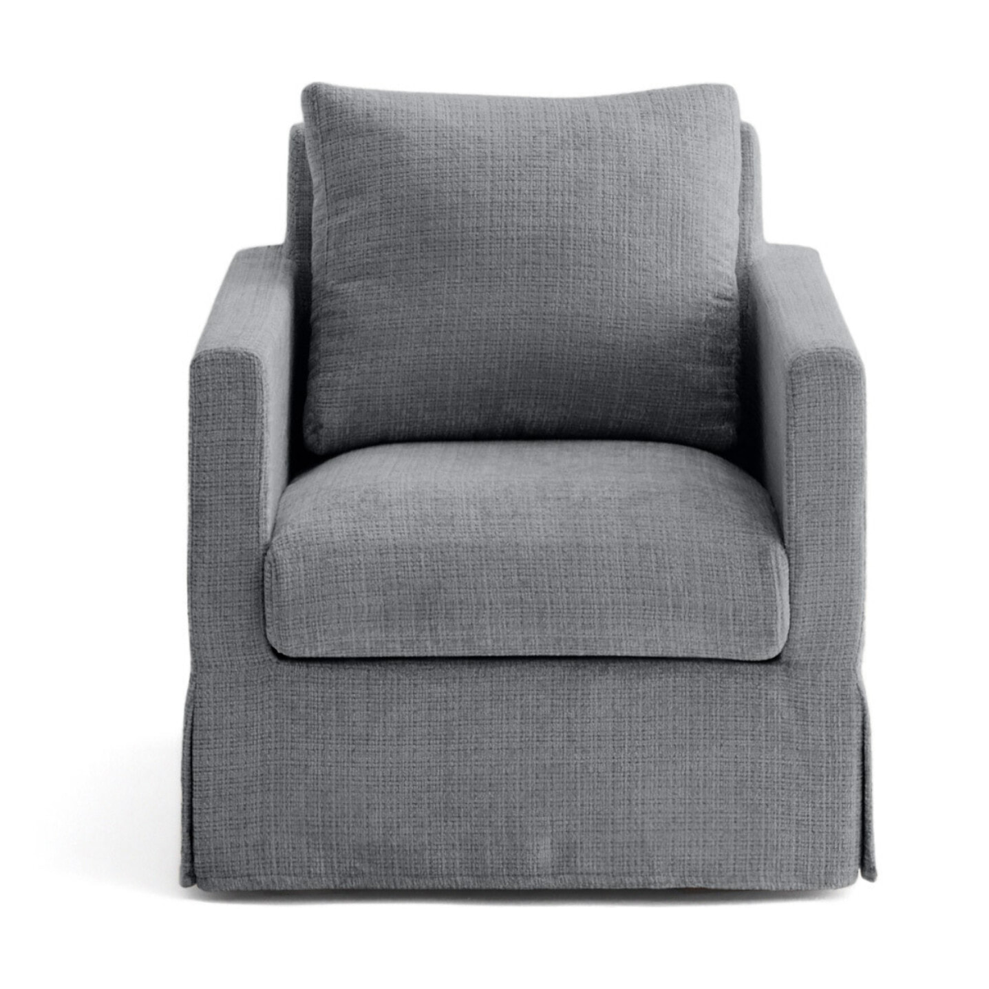 Serena - fauteuil déhoussable en velours texturé - Gris