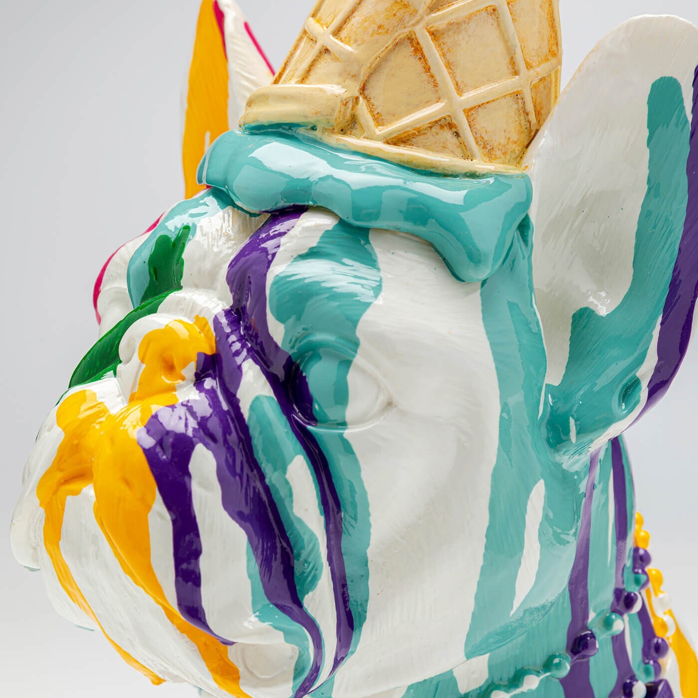 Déco chien glace blanc Kare Design