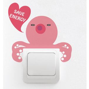Stickers Muraux décoration adhésifs prises poissons et crabes