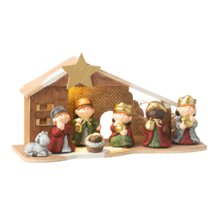 J-Line décoraton crèche - porcelaine - mix - large - LED