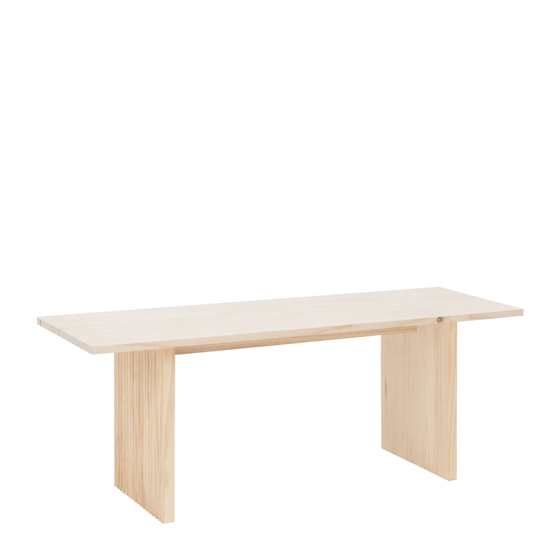 Mesa de centro de madera maciza en tono natural de 120cm Alto: 45 Largo: 120 Ancho: 55