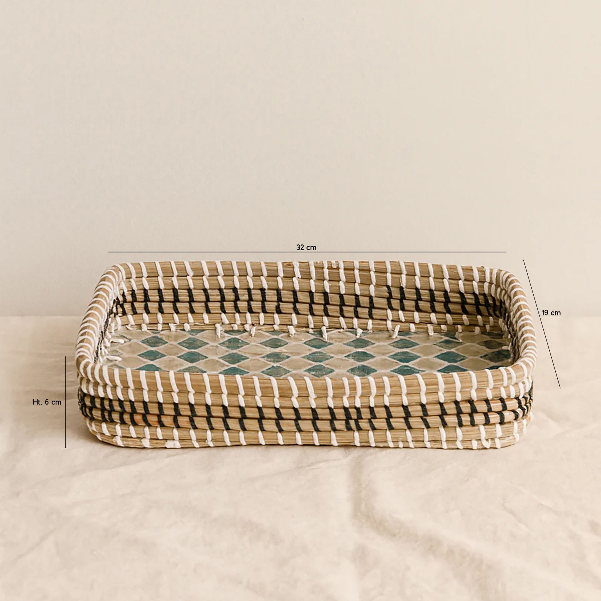 Plateau en jonc de mer et coquillages  PAROS