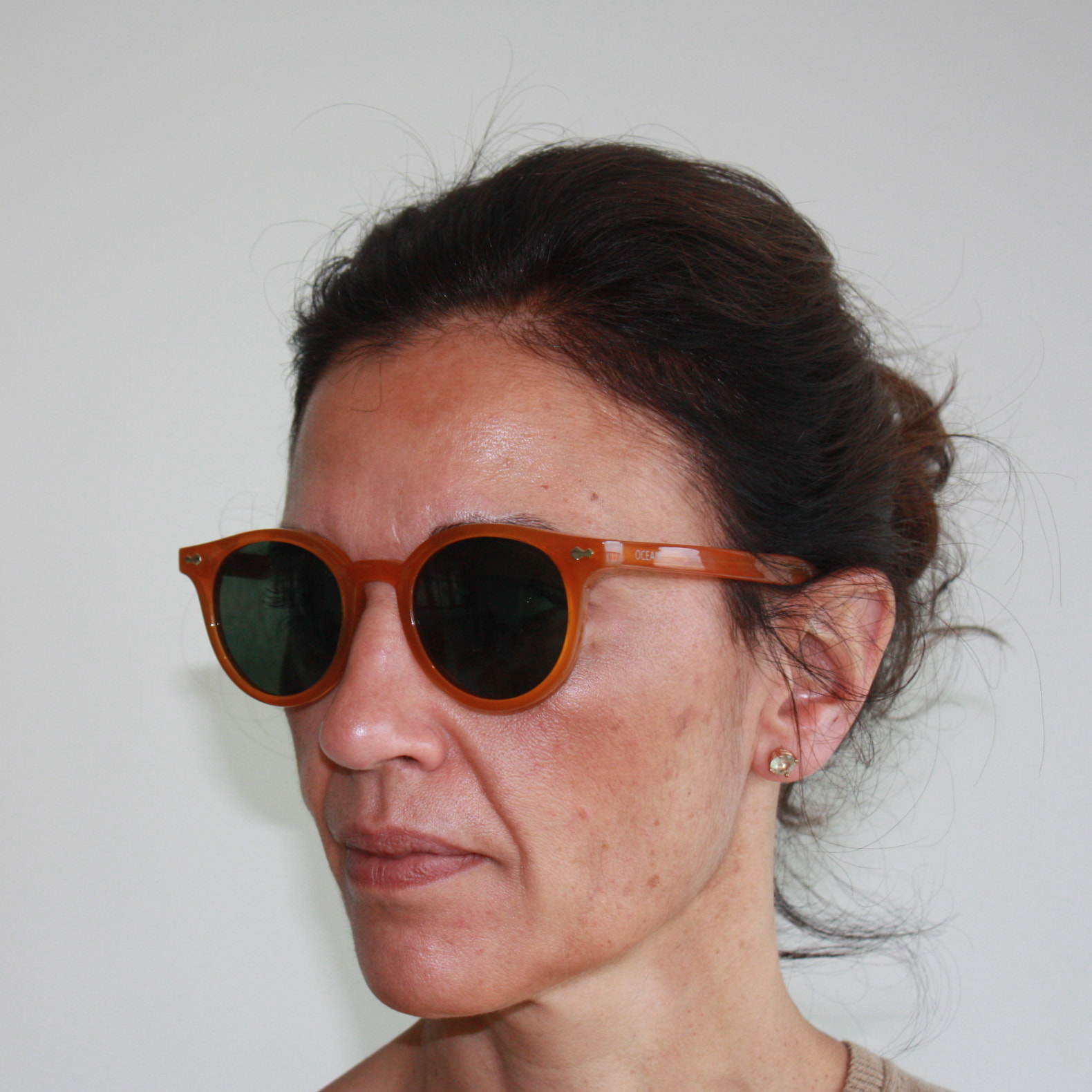 Gafas de sol OCEAN HONFLEUR - Miel brillante / Verde