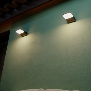 Forlight LIS - Foco Proyector de Jardín Solar con 3 Proyectores y 1 Placa Solar. Acero Inoxidable y Policarbonato Negro