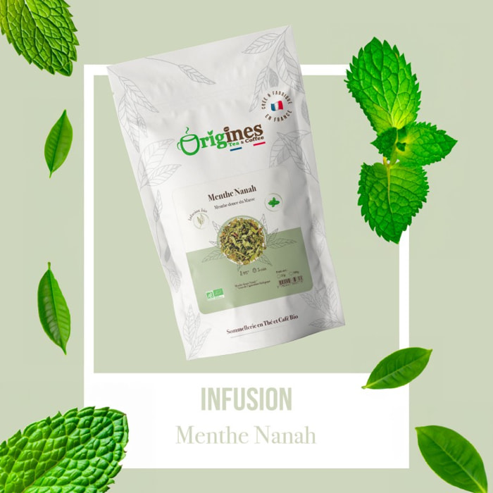 Menthe Nanah - Infusion Bio plante naturelle - Sachet 20g