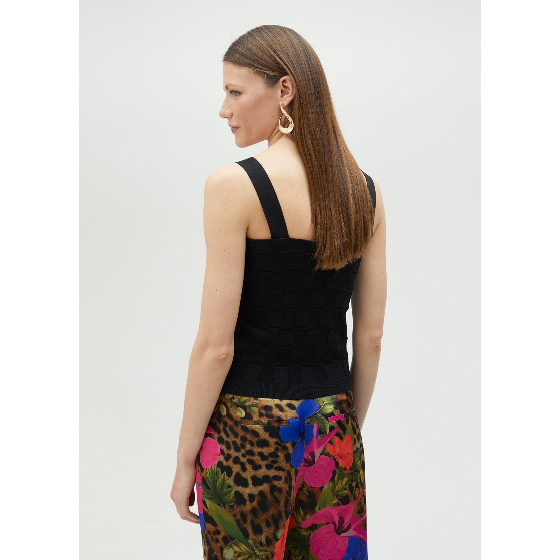 Top in maglia con bottoni