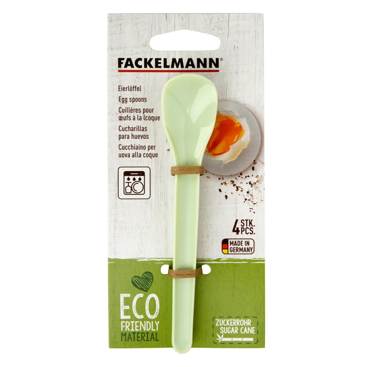 Lot de 4 cuillères à œuf Fackelmann Nature