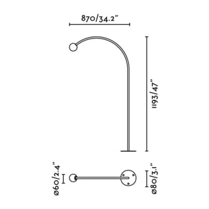 CUCA 1193 Lampada paletti muro nero