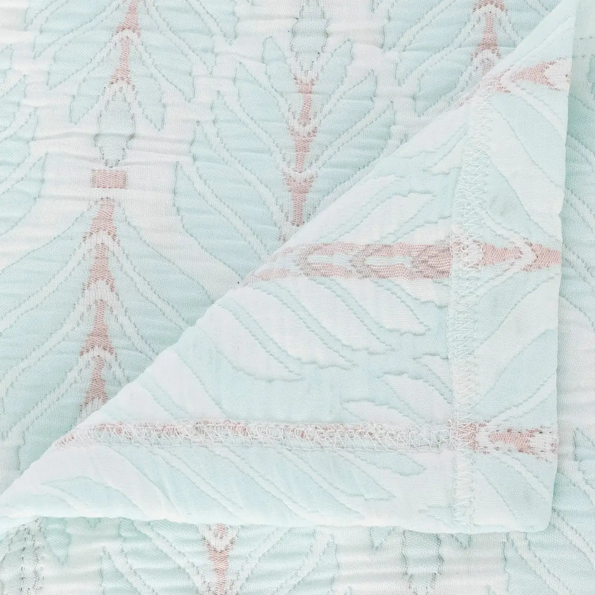 Dessus de lit "Wild" jacquard bleu clair 240x260cm