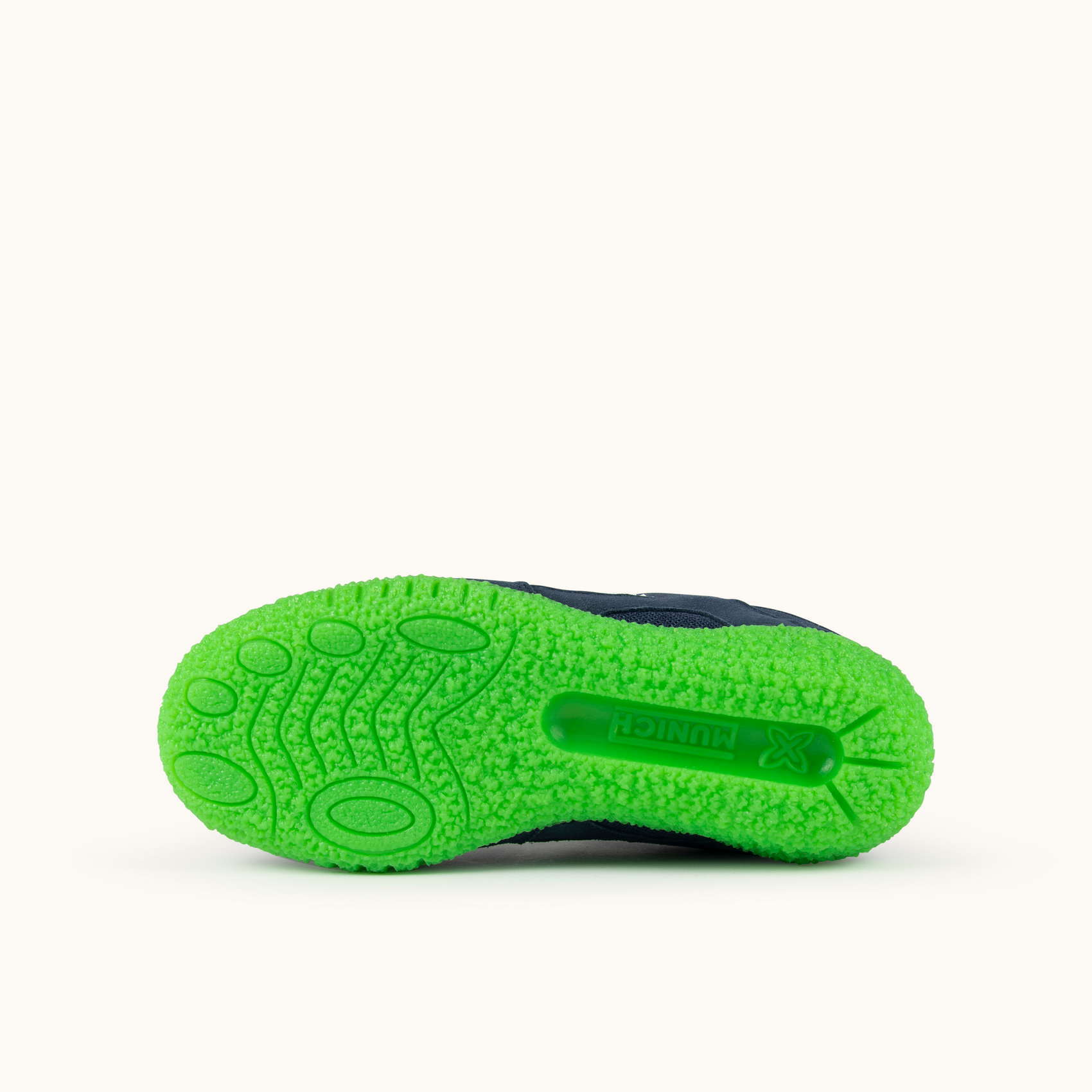 Zapatilla Infantil Azul Marino con Suela Verde Flúor MUNICH MINI GOAL 1632