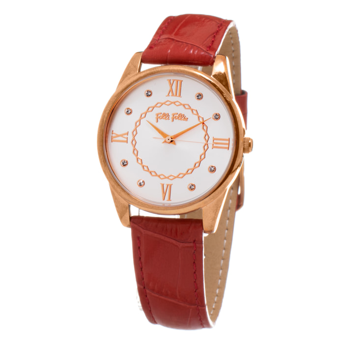 Reloj Folli Follie WF16R016SSR Mujer Analogico Cuarzo con Correa de Cuero